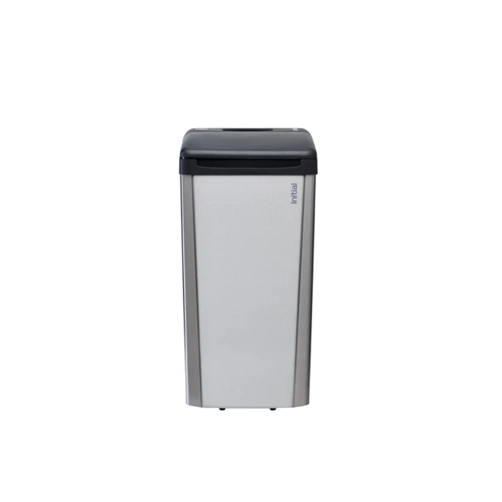 no touch sanitary bin stainless-steel, front view