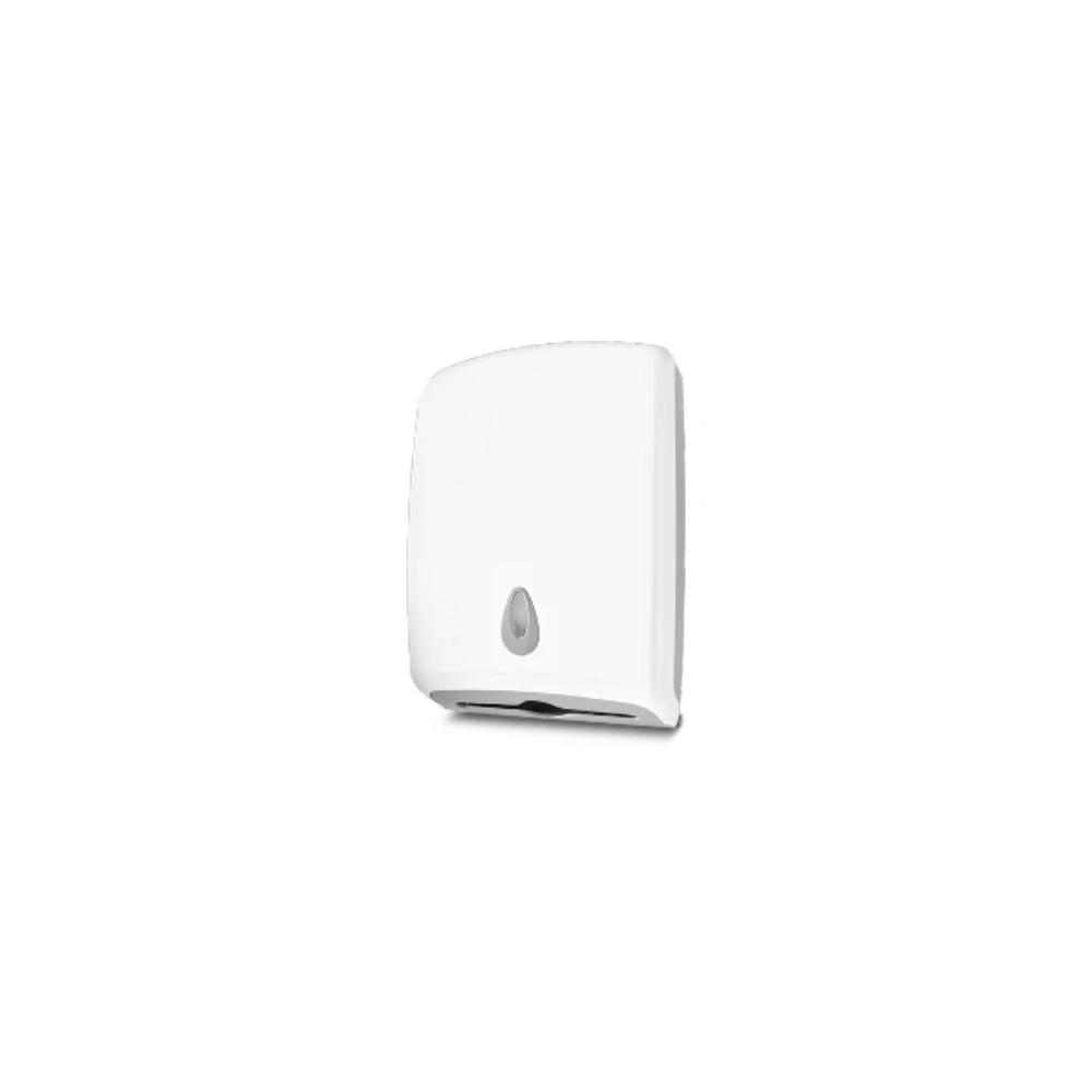 C-fold tissue dispenser white front