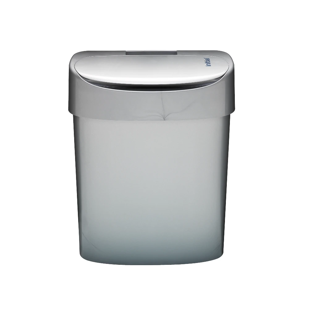 sanitary bin silver, front view