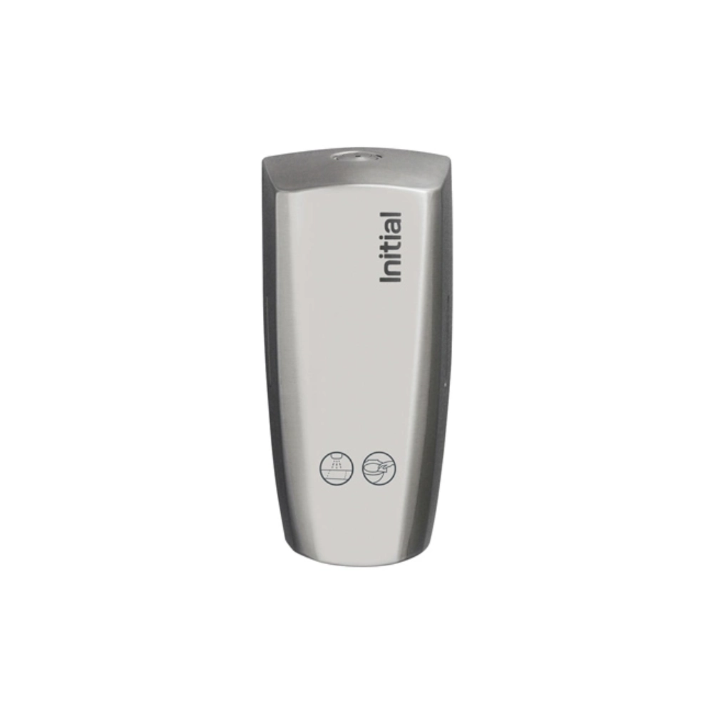 toilet seat cleaner dispenser stainless steel, front view
