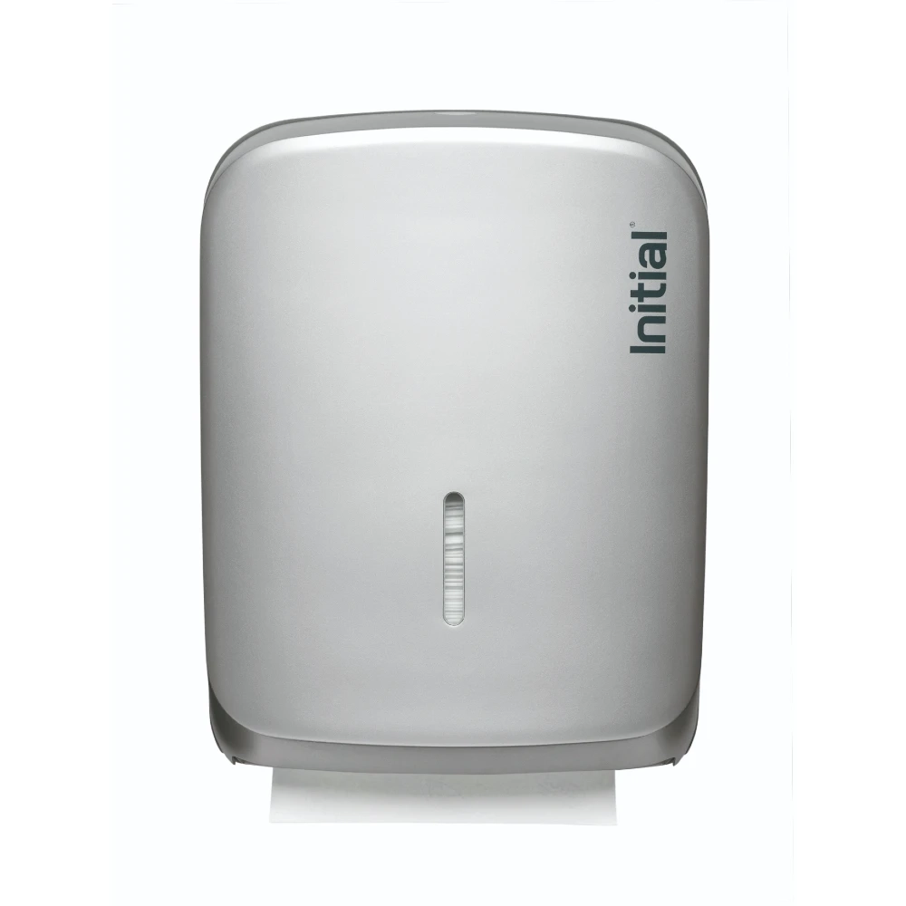 Paper towel dispenser silver front