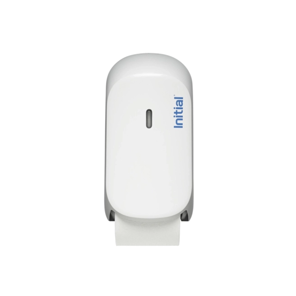 Jumbo toilet roll dispenser white front