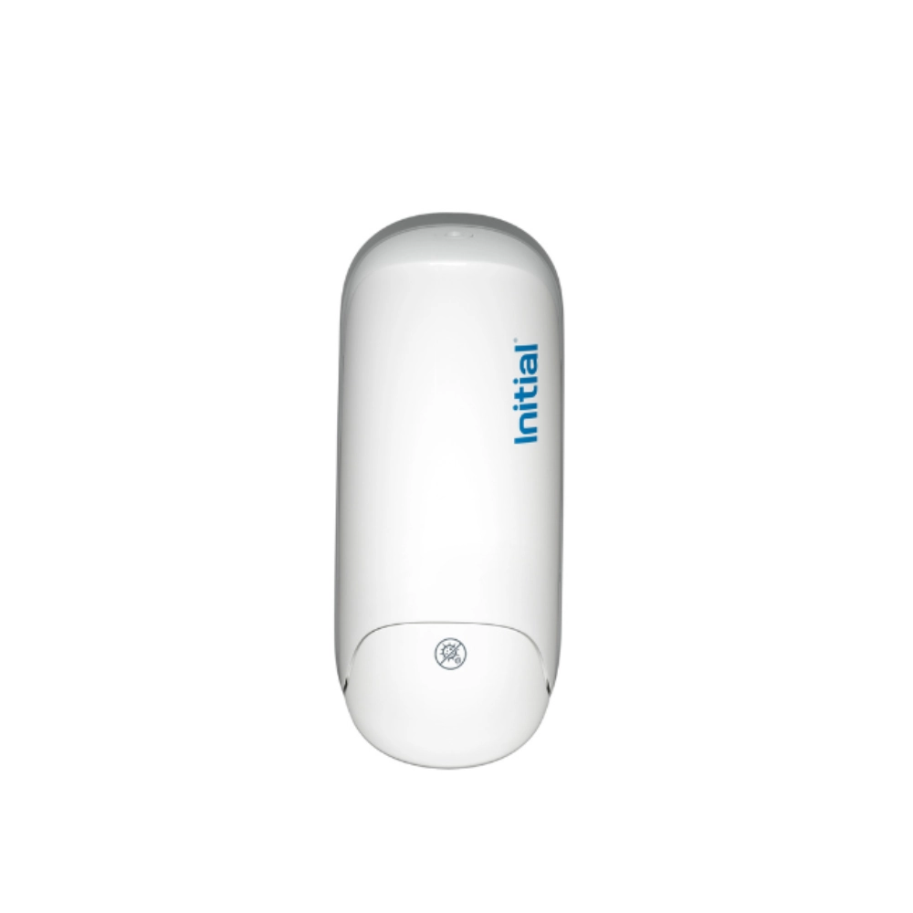 Manual hand sanitiser white front