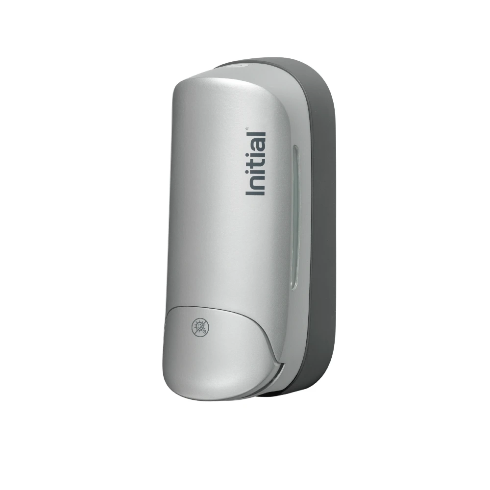 Manual hand sanitiser silver side