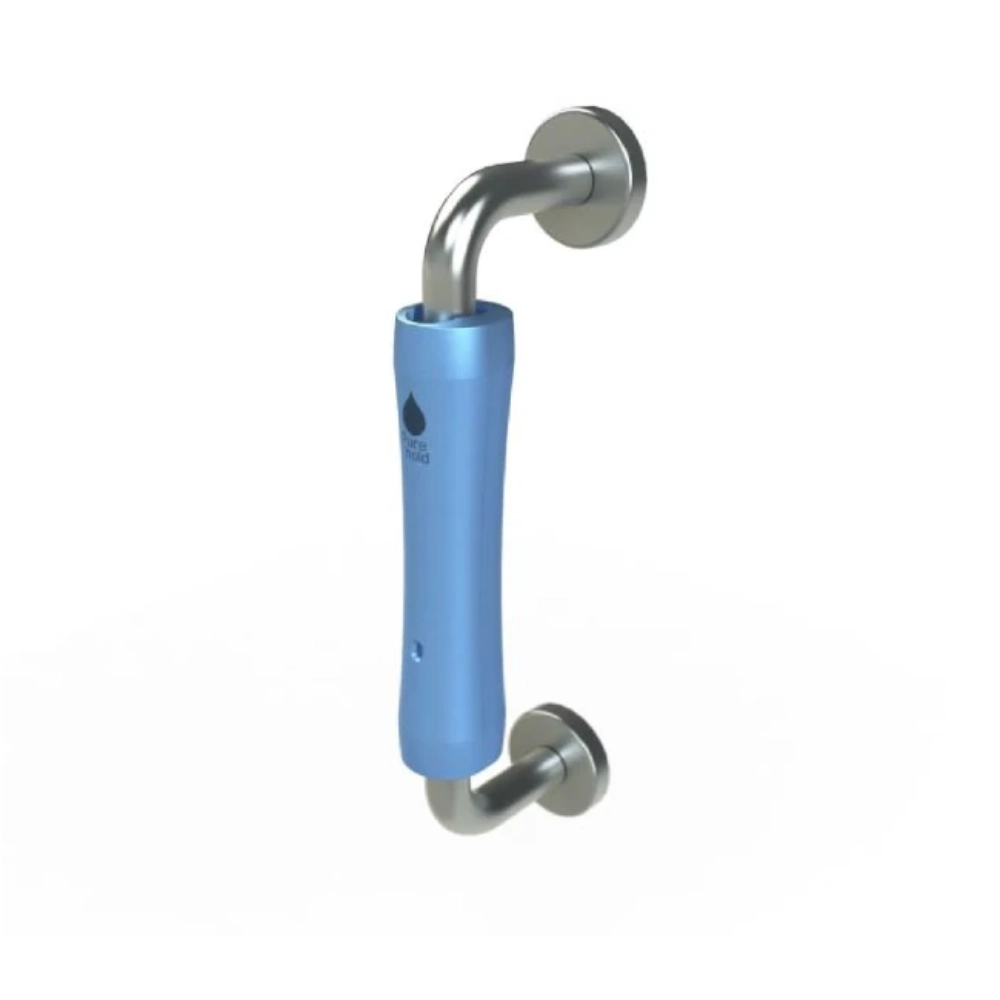 Manual hand sanitiser white front