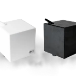 No-touch sanitary bin white front