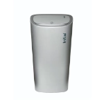 nappy bin silver, front view