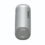 toilet seat cleaner dispenser silver, front view