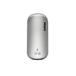 no touch hand sanitiser dispenser silver, front view