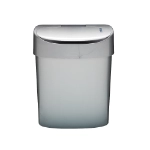 sanitary bin silver, front view
