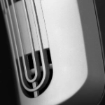 close up of silver air freshener fan silver 