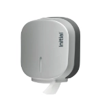 jumbo toilet roll dispenser silver, side view