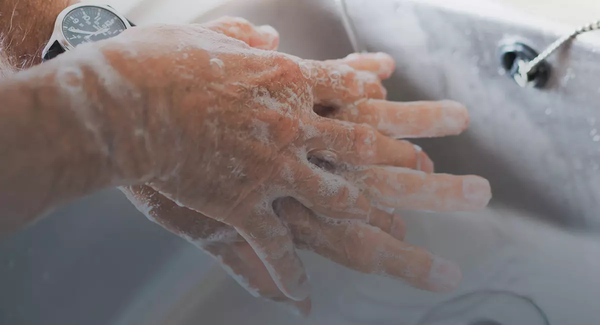 washing hands