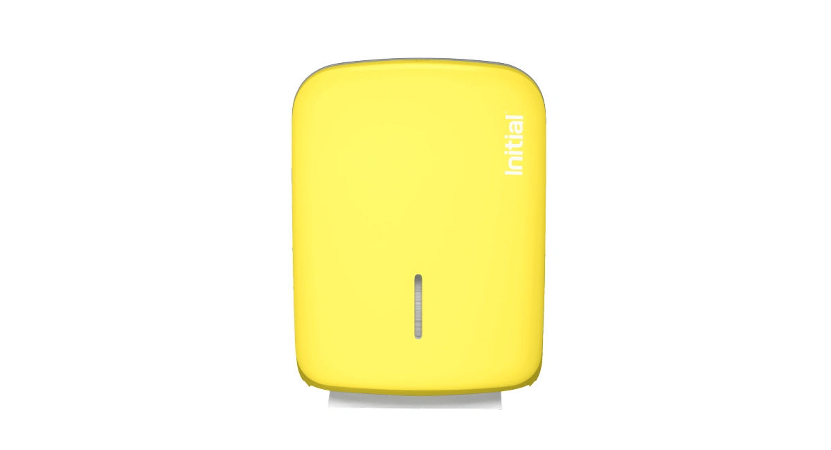 dérouleur de papier jaune
