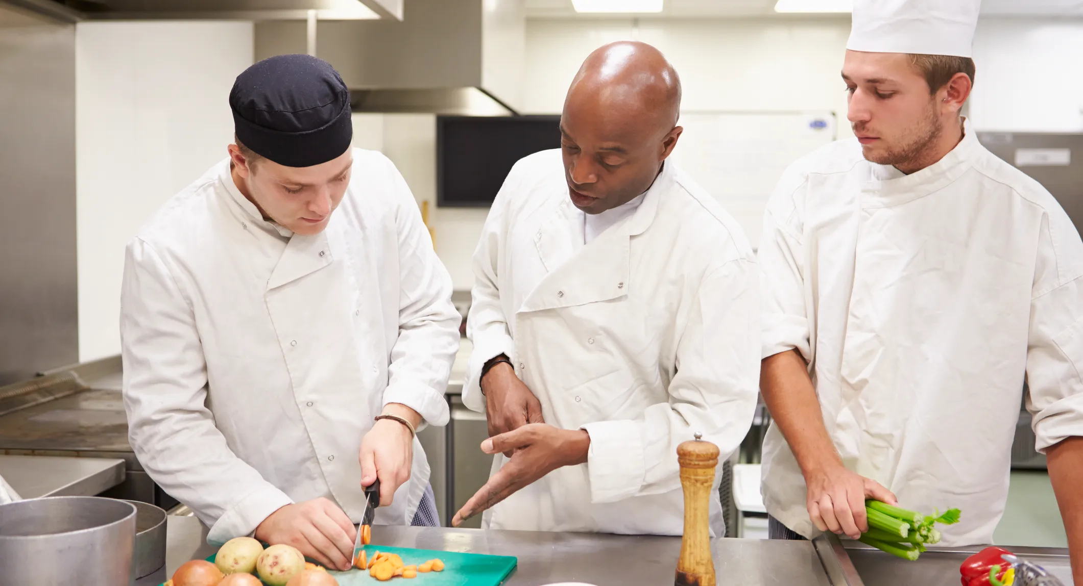 Chef cleaning surfaces