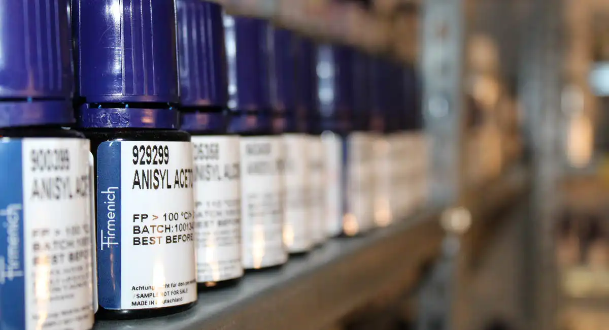 Fragrances on a shelf
