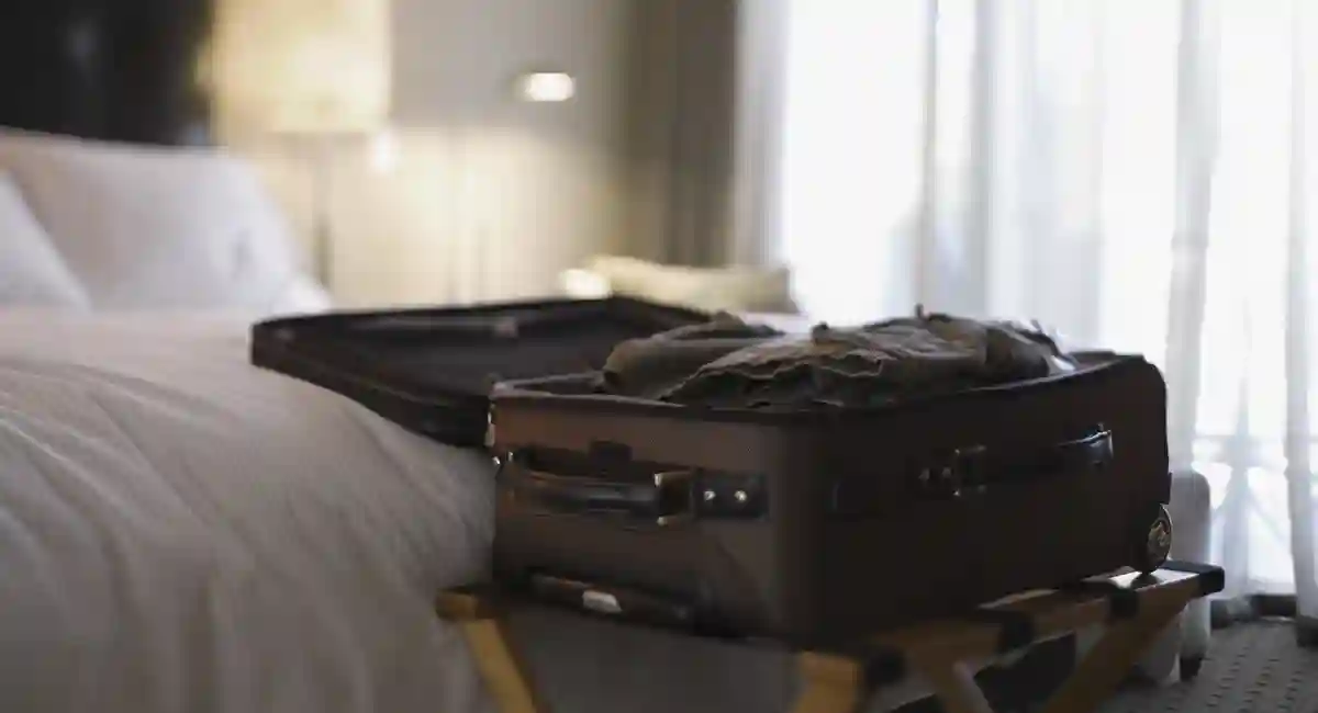 suitcase in hotel