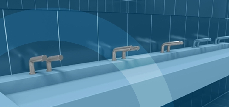 hygienic taps in washroom