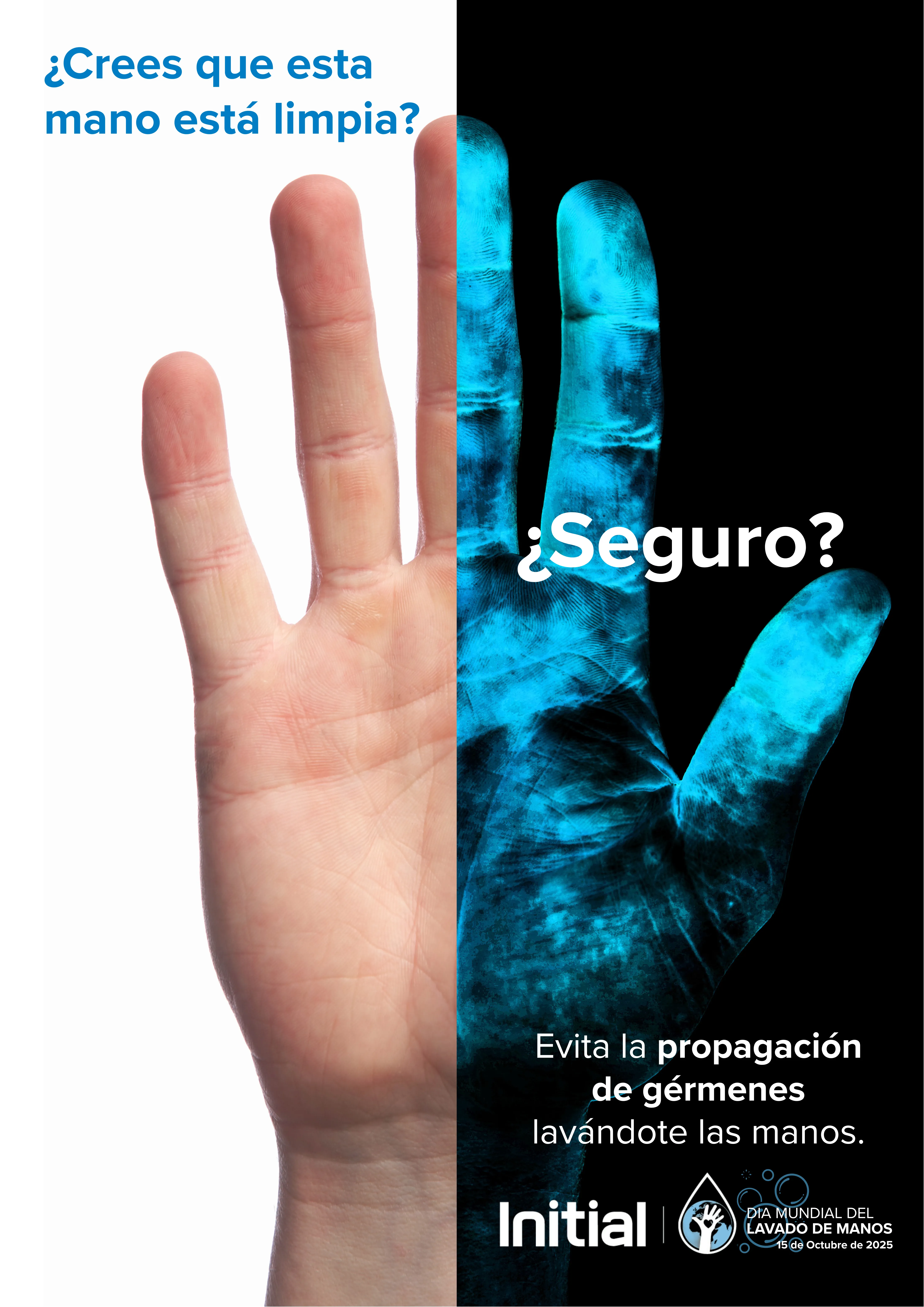 Hand hygiene - man coughing