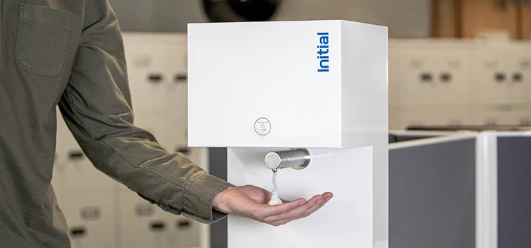 Person using a dispenser