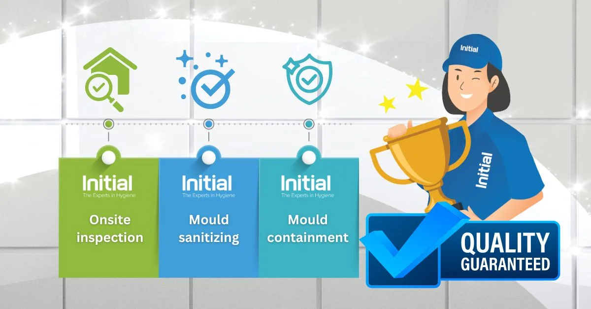 Initial's professional mould remediation service comes with a 6-month warranty.