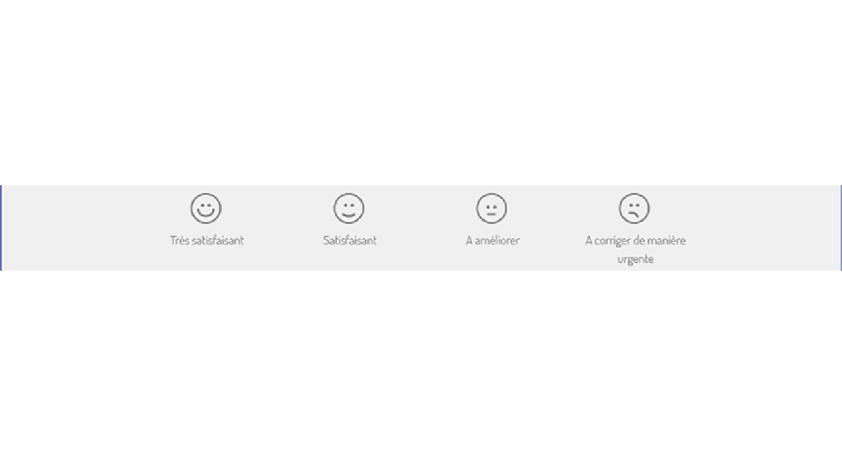 4 smileys représentant les résultats des contrôles sanitaires