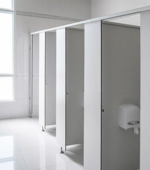 public restroom cubicle