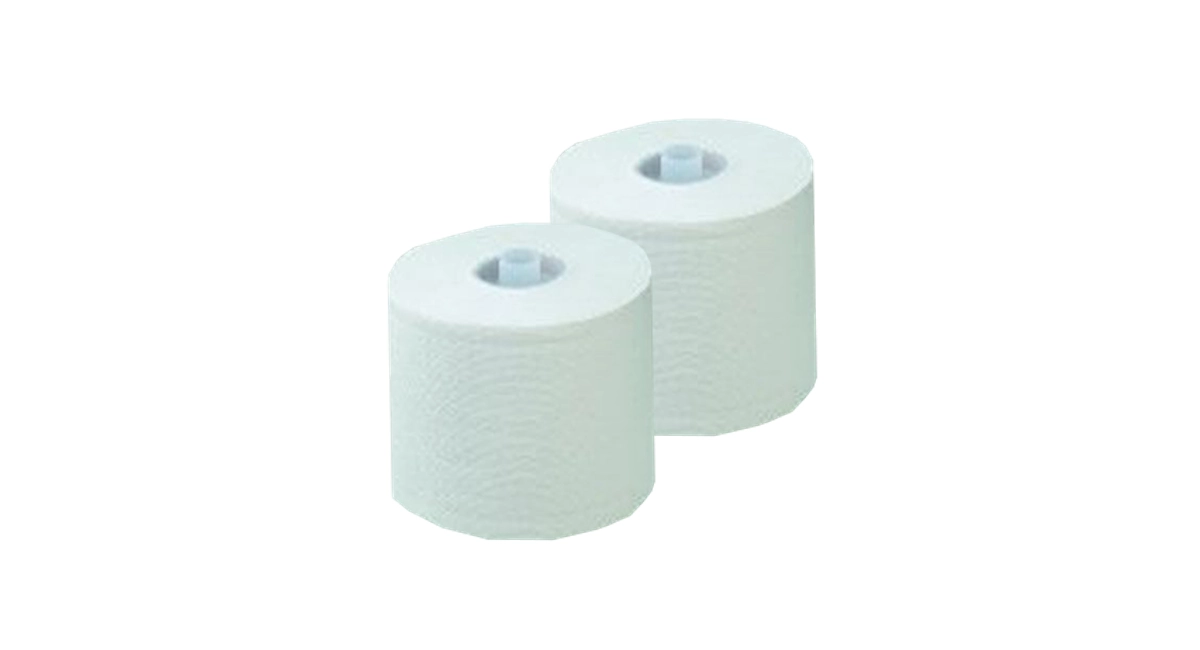 Toilettenpapier Kompaktrolle, Tissue, 2-lagig, weiß, 100 m