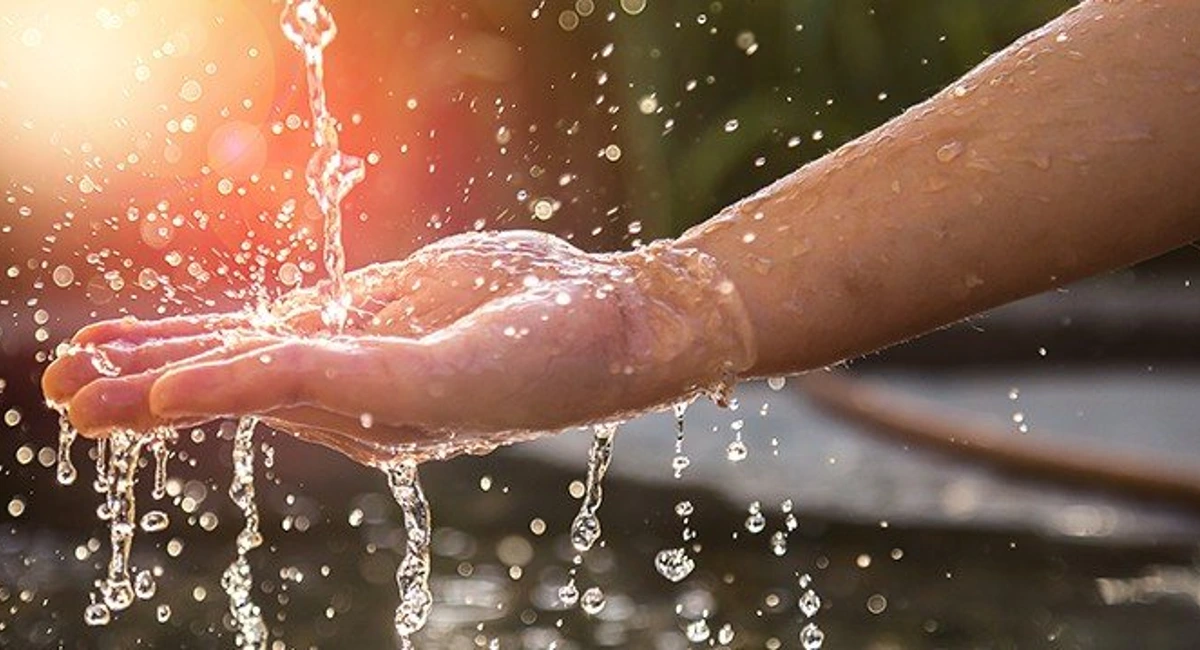 lavage des mains eau